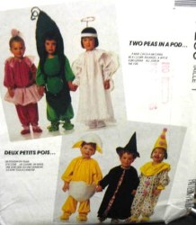 5017 MCCALLS PEA POD, CHICK,CLOWN, WITCH, BALLERINA, BOOTEE COSTUME PATTERN 1-4